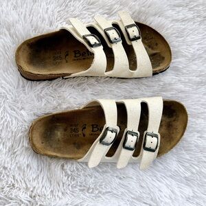 Betula Birkenstock 3 Strap Sandal Pearl Ivory Women's 38/ 7.5